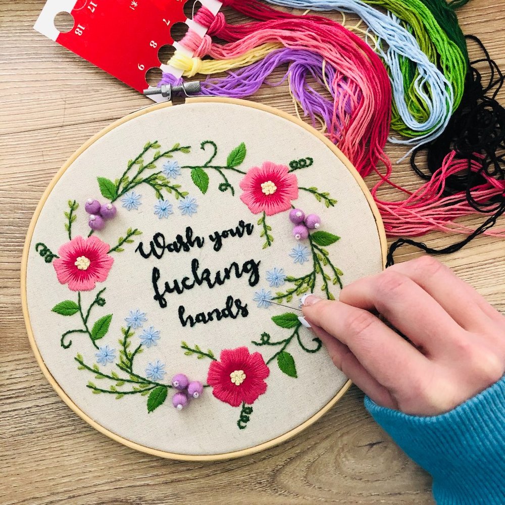 Stamped funny embroidery DIY Kit for beginners - Picture 9 of 9